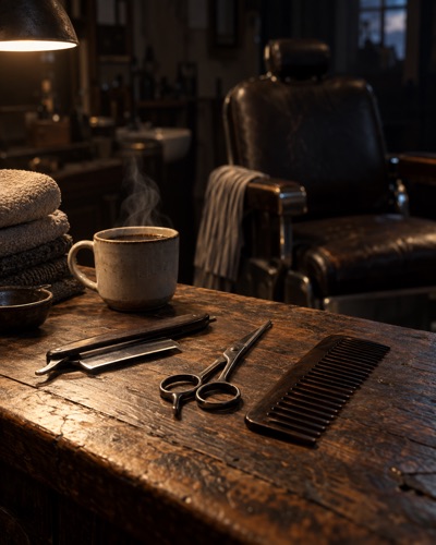 Visuel généré par l'IA pour un barbier (exemple)