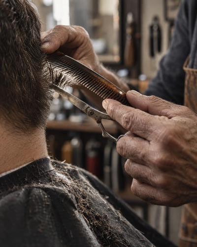 Visuel généré par l'IA pour un barbier (exemple)
